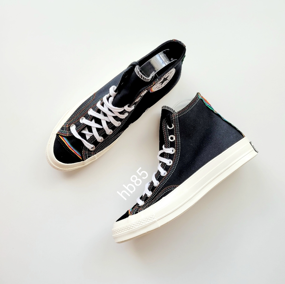 Converse Chuck 70 Hi Layers Black Multicolor Egret Men's 8